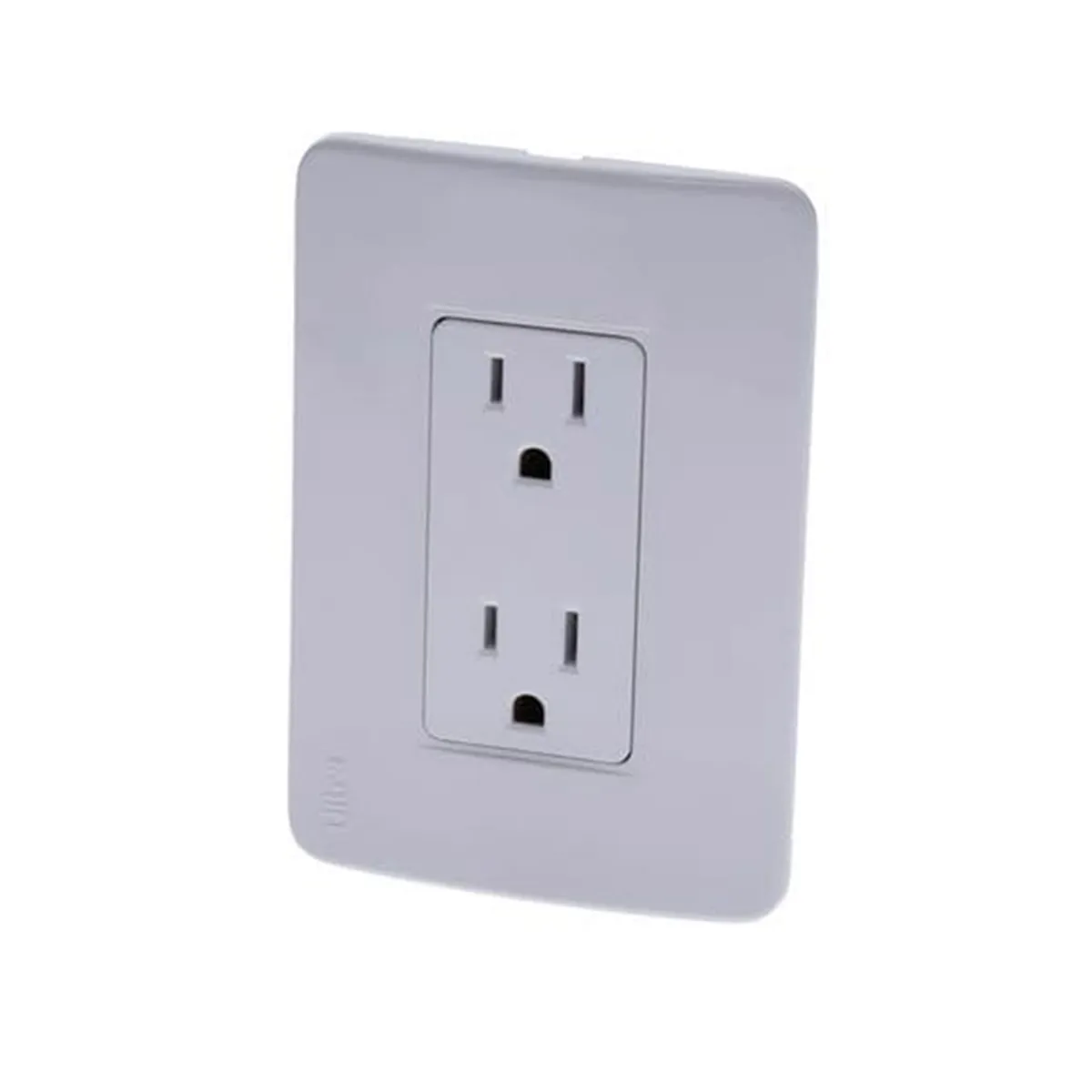 Tomacorriente doble integral Ultra blanco (PT) 15A/127V