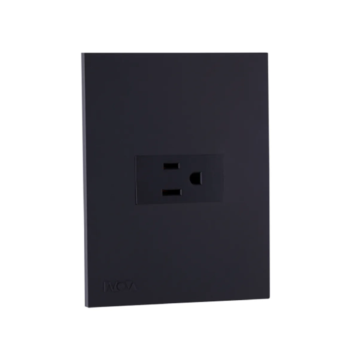 Tomacorriente sencillo modular Nova negro 15A/127V