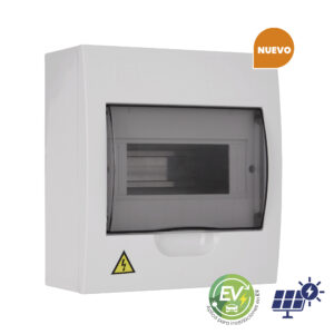 Caja de Protección Sistema Tipo Riel hasta 8 Posiciones para Sobreponer