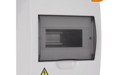 Caja de Protección Sistema Tipo Riel hasta 8 Posiciones para Sobreponer